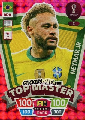 Sticker Neymar Jr - FIFA World Cup Qatar 2022. Adrenalyn XL n. 3 - Panini