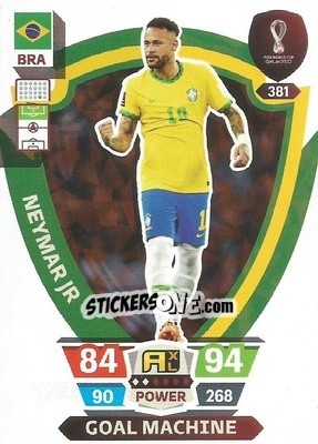 Sticker Neymar Jr - FIFA World Cup Qatar 2022. Adrenalyn XL n. 381 - Panini