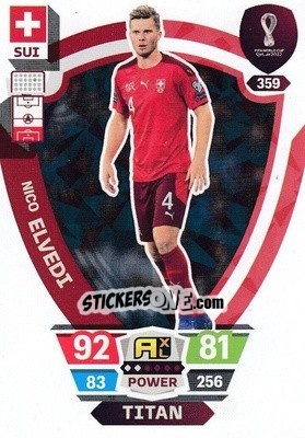 Sticker Nico Elvedi - FIFA World Cup Qatar 2022. Adrenalyn XL n. 359 - Panini