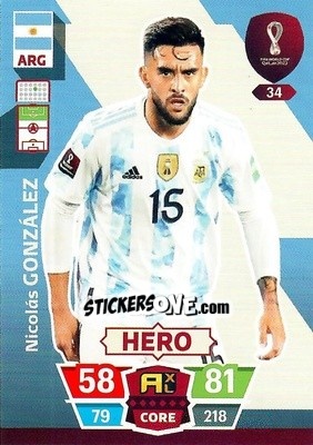 Sticker Nicolás González - FIFA World Cup Qatar 2022. Adrenalyn XL - Panini
