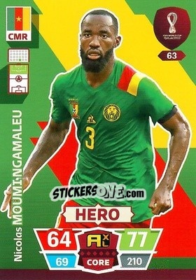 Sticker Nicolas Moumingamaleu - FIFA World Cup Qatar 2022. Adrenalyn XL n. 63 - Panini