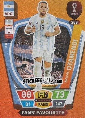 Sticker Nicolás Otamendi - FIFA World Cup Qatar 2022. Adrenalyn XL n. 289 - Panini