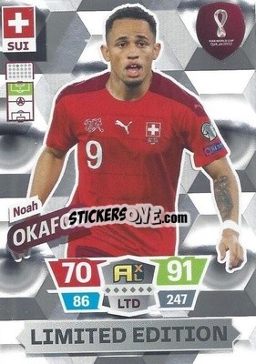 Sticker Noah Okafor - FIFA World Cup Qatar 2022. Adrenalyn XL n. LE-NO - Panini