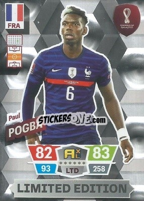 Sticker Paul Pogba - FIFA World Cup Qatar 2022. Adrenalyn XL - Panini