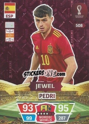 Sticker Pedri - FIFA World Cup Qatar 2022. Adrenalyn XL n. 508 - Panini