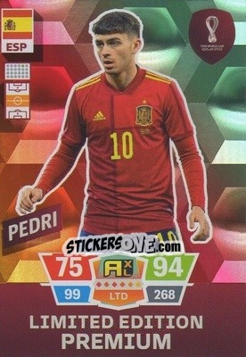 Sticker Pedri - FIFA World Cup Qatar 2022. Adrenalyn XL n. LEP-P - Panini