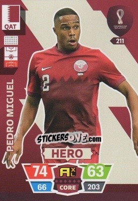 Sticker Pedro Miguel - FIFA World Cup Qatar 2022. Adrenalyn XL n. 211 - Panini