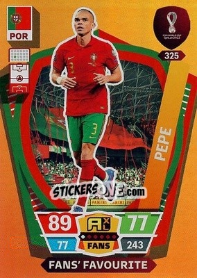 Sticker Pepe - FIFA World Cup Qatar 2022. Adrenalyn XL n. 325 - Panini
