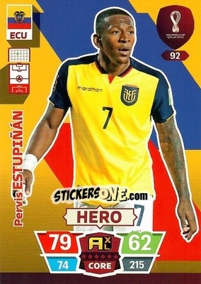 Sticker Pervis Estupiñán - FIFA World Cup Qatar 2022. Adrenalyn XL n. 92 - Panini