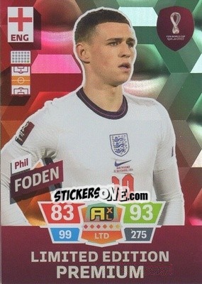 Sticker Phil Foden - FIFA World Cup Qatar 2022. Adrenalyn XL n. LEP-PF - Panini