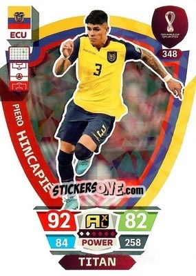 Sticker Piero Hincapié - FIFA World Cup Qatar 2022. Adrenalyn XL - Panini