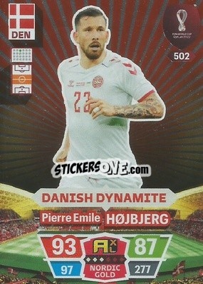 Sticker Pierre Emile Højbjerg - FIFA World Cup Qatar 2022. Adrenalyn XL n. 502 - Panini
