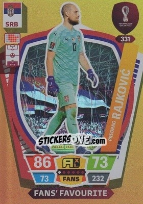 Sticker Predrag Rajković - FIFA World Cup Qatar 2022. Adrenalyn XL n. 331 - Panini