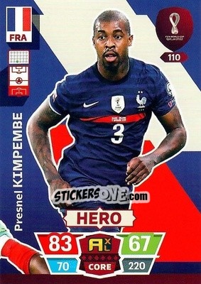 Sticker Presnel Kimpembe - FIFA World Cup Qatar 2022. Adrenalyn XL n. 110 - Panini