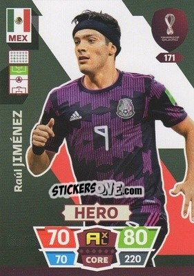 Sticker Raúl Jiménez - FIFA World Cup Qatar 2022. Adrenalyn XL - Panini