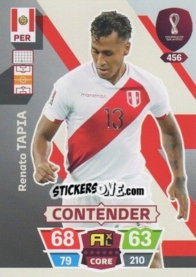 Sticker Renato Tapia - FIFA World Cup Qatar 2022. Adrenalyn XL n. 456 - Panini