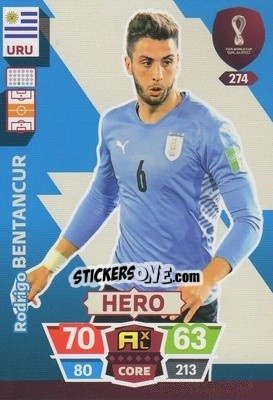 Sticker Rodrigo Bentancur - FIFA World Cup Qatar 2022. Adrenalyn XL n. 274 - Panini