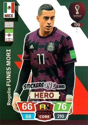 Sticker Rogelio Funes Mori - FIFA World Cup Qatar 2022. Adrenalyn XL n. 170 - Panini