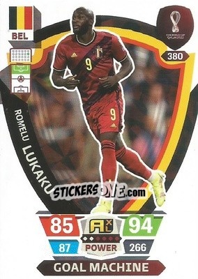 Sticker Romelu Lukaku - FIFA World Cup Qatar 2022. Adrenalyn XL n. 380 - Panini