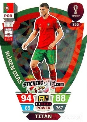 Sticker Rúben Dias - FIFA World Cup Qatar 2022. Adrenalyn XL n. 355 - Panini