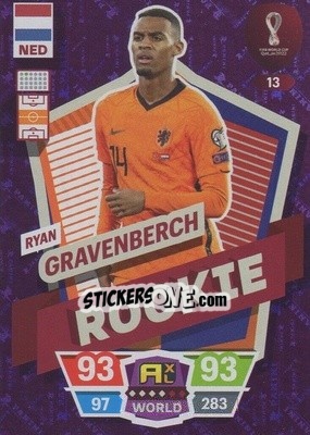 Sticker Ryan Gravenberch - FIFA World Cup Qatar 2022. Adrenalyn XL - Panini
