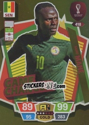 Sticker Sadio Mané - FIFA World Cup Qatar 2022. Adrenalyn XL n. 418 - Panini