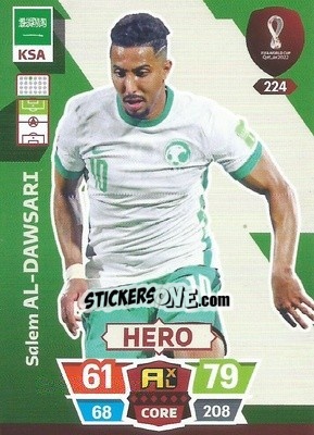 Sticker Salem Al-Dawsari - FIFA World Cup Qatar 2022. Adrenalyn XL n. 224 - Panini