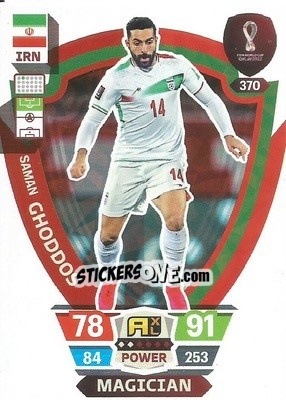 Sticker Saman Ghoddos - FIFA World Cup Qatar 2022. Adrenalyn XL n. 370 - Panini