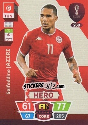 Sticker Seifeddine Jaziri - FIFA World Cup Qatar 2022. Adrenalyn XL n. 269 - Panini