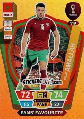 Sticker Selim Amallah - FIFA World Cup Qatar 2022. Adrenalyn XL n. 319 - Panini