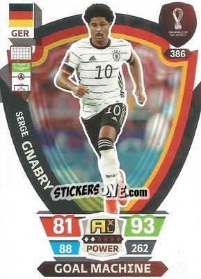 Sticker Serge Gnabry - FIFA World Cup Qatar 2022. Adrenalyn XL n. 386 - Panini