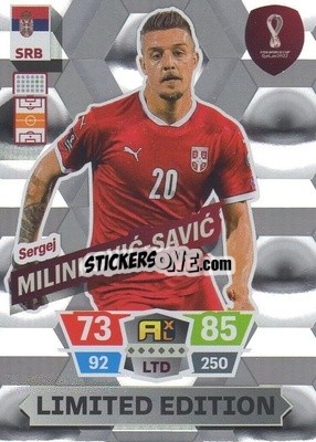 Sticker Sergej Milinković-Savić - FIFA World Cup Qatar 2022. Adrenalyn XL n. LE-SMS - Panini