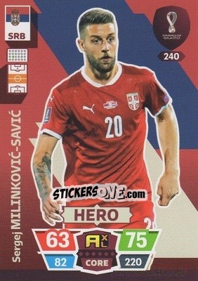 Sticker Sergej Milinković-Savić - FIFA World Cup Qatar 2022. Adrenalyn XL n. 240 - Panini