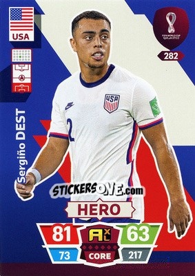 Sticker Sergiño Dest - FIFA World Cup Qatar 2022. Adrenalyn XL n. 282 - Panini