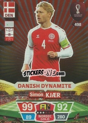 Sticker Simon Kjær - FIFA World Cup Qatar 2022. Adrenalyn XL n. 498 - Panini