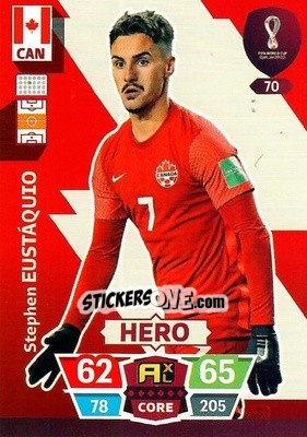 Sticker Stephen Eustáquio - FIFA World Cup Qatar 2022. Adrenalyn XL n. 70 - Panini