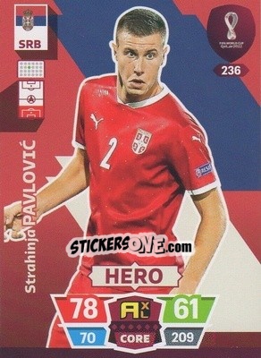 Sticker Strahinja Pavlović - FIFA World Cup Qatar 2022. Adrenalyn XL n. 236 - Panini