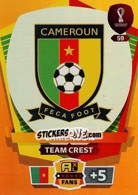 Sticker Team Crest - FIFA World Cup Qatar 2022. Adrenalyn XL n. 59 - Panini