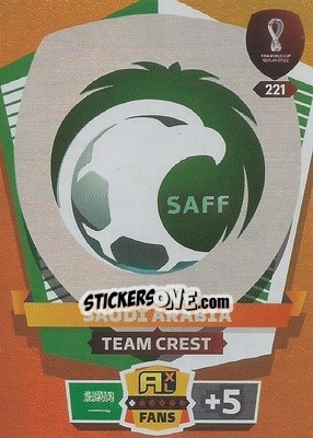 Sticker Team Crest - FIFA World Cup Qatar 2022. Adrenalyn XL n. 221 - Panini