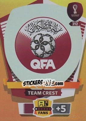 Sticker Team Crest - FIFA World Cup Qatar 2022. Adrenalyn XL n. 212 - Panini