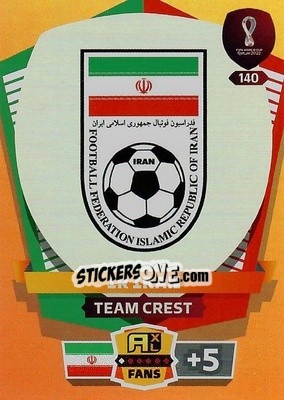 Sticker Team Crest - FIFA World Cup Qatar 2022. Adrenalyn XL n. 140 - Panini