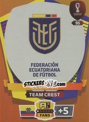 Sticker Team Crest - FIFA World Cup Qatar 2022. Adrenalyn XL n. 95 - Panini