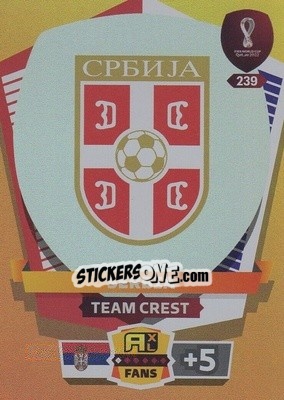 Sticker Team Crest - FIFA World Cup Qatar 2022. Adrenalyn XL n. 239 - Panini