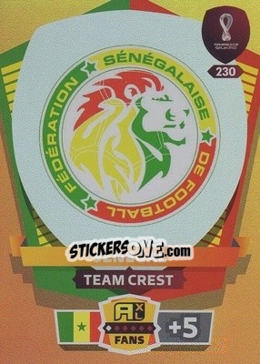 Sticker Team Crest - FIFA World Cup Qatar 2022. Adrenalyn XL n. 230 - Panini