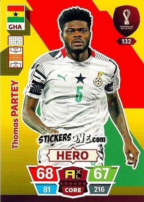 Sticker Thomas Partey - FIFA World Cup Qatar 2022. Adrenalyn XL n. 132 - Panini