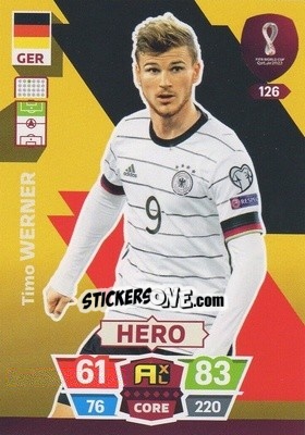 Sticker Timo Werner - FIFA World Cup Qatar 2022. Adrenalyn XL n. 126 - Panini