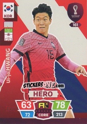Sticker Ui-jo Hwang - FIFA World Cup Qatar 2022. Adrenalyn XL n. 161 - Panini