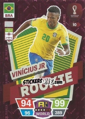 Sticker Vinícius Jr - FIFA World Cup Qatar 2022. Adrenalyn XL n. 10 - Panini