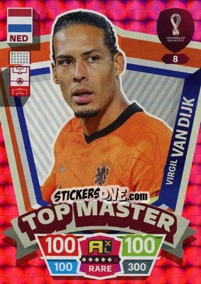 Sticker Virgil van Dijk - FIFA World Cup Qatar 2022. Adrenalyn XL - Panini