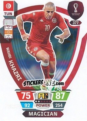 Sticker Wahbi Khazri - FIFA World Cup Qatar 2022. Adrenalyn XL n. 377 - Panini